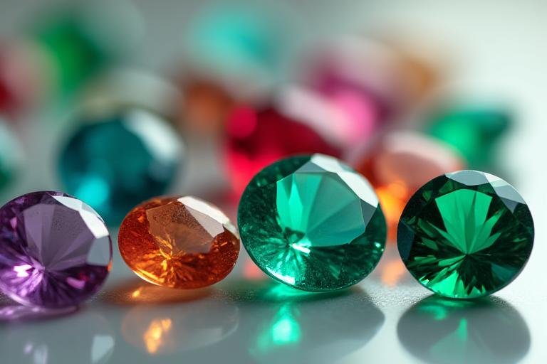 Gemas de colores personalizadas con esmeraldas, tendencia 2025